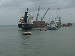 The Banjul ferry and Port of Banjul