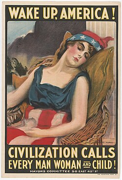 Wake Up, America! Civilization Calls, poster by James Montgomery Flagg, 1917