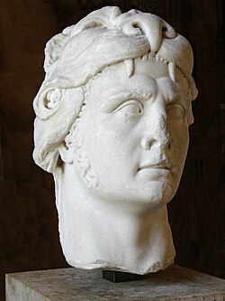1st century AD head of Mithridates depicted as Heracles. Today in the Louvre.
