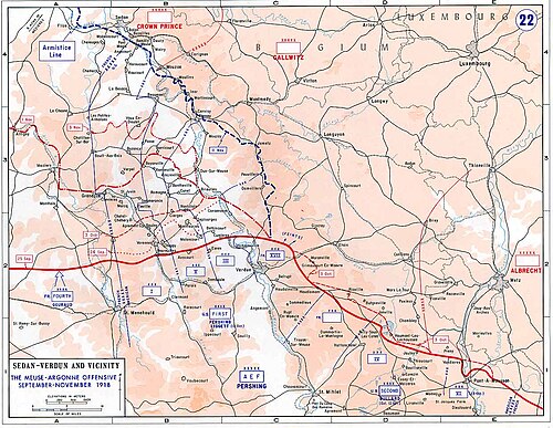 Sedan–Verdun and vicinity: The Meuse–Argonne offensive, September–November 1918 (c. 1938)