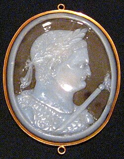 Chalcedony cameo of Titus head, 2nd century AD