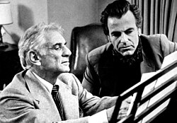 Bernstein with Maximilian Schell on PBS Beethoven TV series, 1983