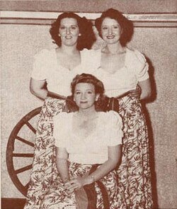 The singing Stafford Sisters in 1941