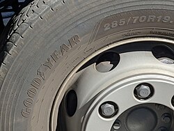 Tire on a truck
