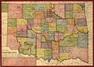The Oklahoma Territory contained 26 counties plus the Osage Nation. Indian Territory consisted of 26 districts plus the Seminole Nation.