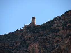 The Desert View Watchtower from the Tanner Trail.