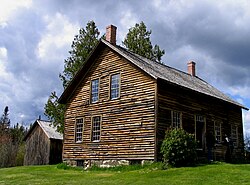 John Brown's farmhouse, North Elba, New York, now a historic site and National Historic Landmark