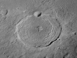 Oblique view of Taruntius from Apollo 11, facing northwest