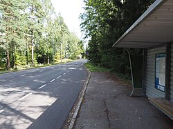 View from a bus stop in Haukilahti, Espoo, Finland