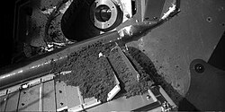 Martian soil being delivered to TEGA