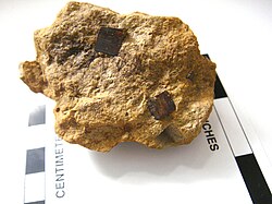 Oxidized pyrite cubes