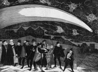 Woodcut of the Great Comet of 1577