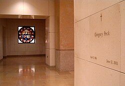 Peck's tomb at Cathedral of Our Lady of the Angels