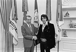 Nixon with Elvis Presley in December 1970