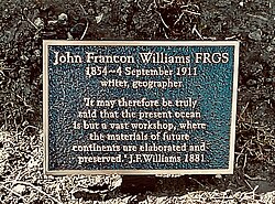 Writer and geographer John Francon Williams FRGS commemorative plaque, Clackmannan Cemetery 2019