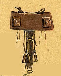 The Mochila: detail from Pony Express stations map by William Henry Jackson