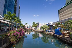 Canal and shopping area