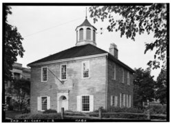 Indiana's Capitol Building in Corydon served as the state's seat of government from 1816 until 1825.[38]