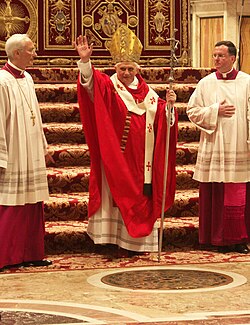 Benedict in St. Peter's Basilica, 15 May 2005