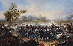 The Battle of Río San Gabriel was a decisive battle action of the Mexican–American War (1846–1848) as part of the U.S. conquest of California.