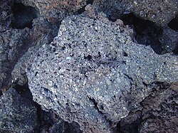 Picrite basalt or oceanite from the Piton de la Fournaise