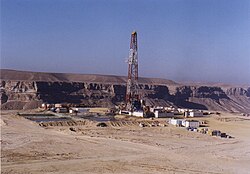 Drilling for oil using a land rig