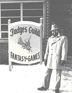 Bob Bledsaw at Judges Guild's Sunnyside Road location in Decatur, Illinois