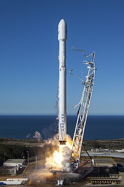 Rockets work by creating unbalanced high pressure that pushes the rocket upwards while exhaust gas exits through an open nozzle.[30]