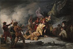 The Death of General Montgomery in the Attack on Quebec, December 31, 1775, a 1786 portrait by John Trumbull depicting the Battle of Quebec in 1775