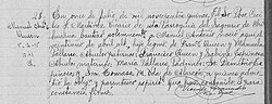 Baptism paper for Quinn, which took place on July 11, 1915