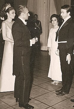 At the opening of the Roudaki Hall, with the Shah and British ballet master and choreographer Robert de Warren, 1967.