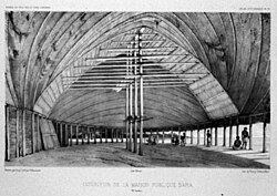 Interior fale, Apia, D'Urville, 1842