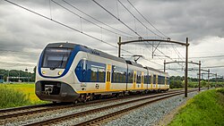 A regional train operated by Nederlandse Spoorwegen