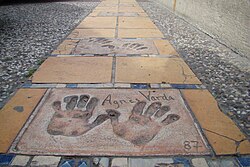 Varda's handprints at Cannes