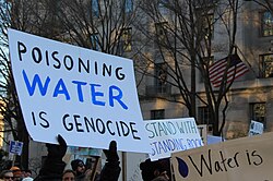 Demonstration in support of Standing Rock to stop DAPL occurred all over the world throughout 2016 and in March 2017 in Washington, DC