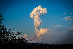 Colima Volcano eruption column, December 2016