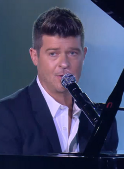 Thicke performing at the Indonesian Choice Awards in 2017