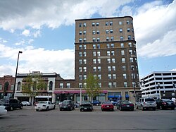 Downtown Bismarck: Patterson Place (built in 1911 as the McKenzie Hotel) was the tallest building in the state until construction of the capitol building. Originally operated as a luxury hotel, it has been adapted for senior housing and a retail restaurant.