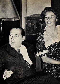 Rossellini and Bergman in Photoplay magazine, January 1953. Bergman's pregnancy was a scandal that rocked Hollywood