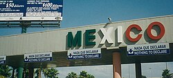 The United States–Mexico border: San Diego–Tijuana.