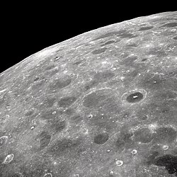 A portion of the lunar far side as seen from Apollo 8