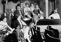 Society of Illustrators members at the Berkeley Theater in Manhattan in 1914