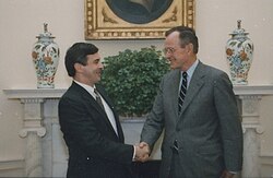 Cellucci with President George H. W. Bush in 1992