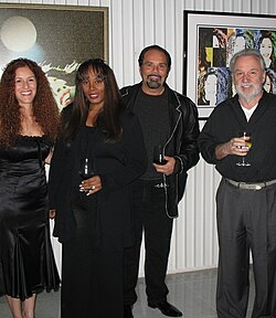 Photo from 2007, with (left to right) Francisca Gutierrez, wife of Summer's longtime collaborator Giorgio Moroder, Summer, her husband Bruce Sudano, and Moroder