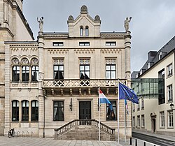 The Hall of the Chamber of Deputies, the meeting place of the Luxembourgish national legislature, the Chamber of Deputies, in Luxembourg City