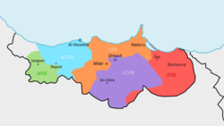 Riffian dialectal groups according to Mena B. Lafkioui