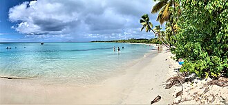 Les Salines, a wide sand beach at the southeastern end of the island