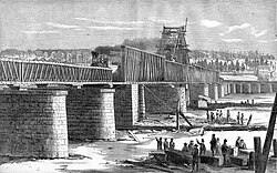 Livingston Avenue Bridge, a railroad bridge in Albany used by troop trains during the Civil War