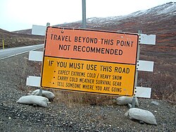 The road system leading from Nome is extensive, though sparsely used during the winter months and leads mostly through remote terrain.