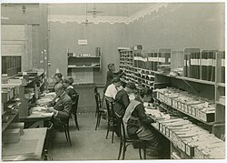 War 1914–1918. Geneva, Rath Museum. International Prisoners-of-War Agency. Researches department. German section. Express messages and communications to families.